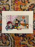 Crimson Ghost and Steamboat Willie (5x7) - Hand Drawn