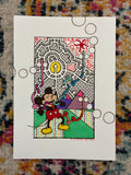 Steamboat Willie Having a Hoot (5x7) - Hand Drawn