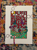 Three Worms (5x7) - Hand Drawn