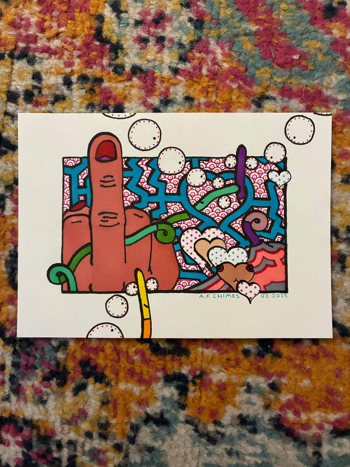 Valentines Day (5x7) - Hand Drawn