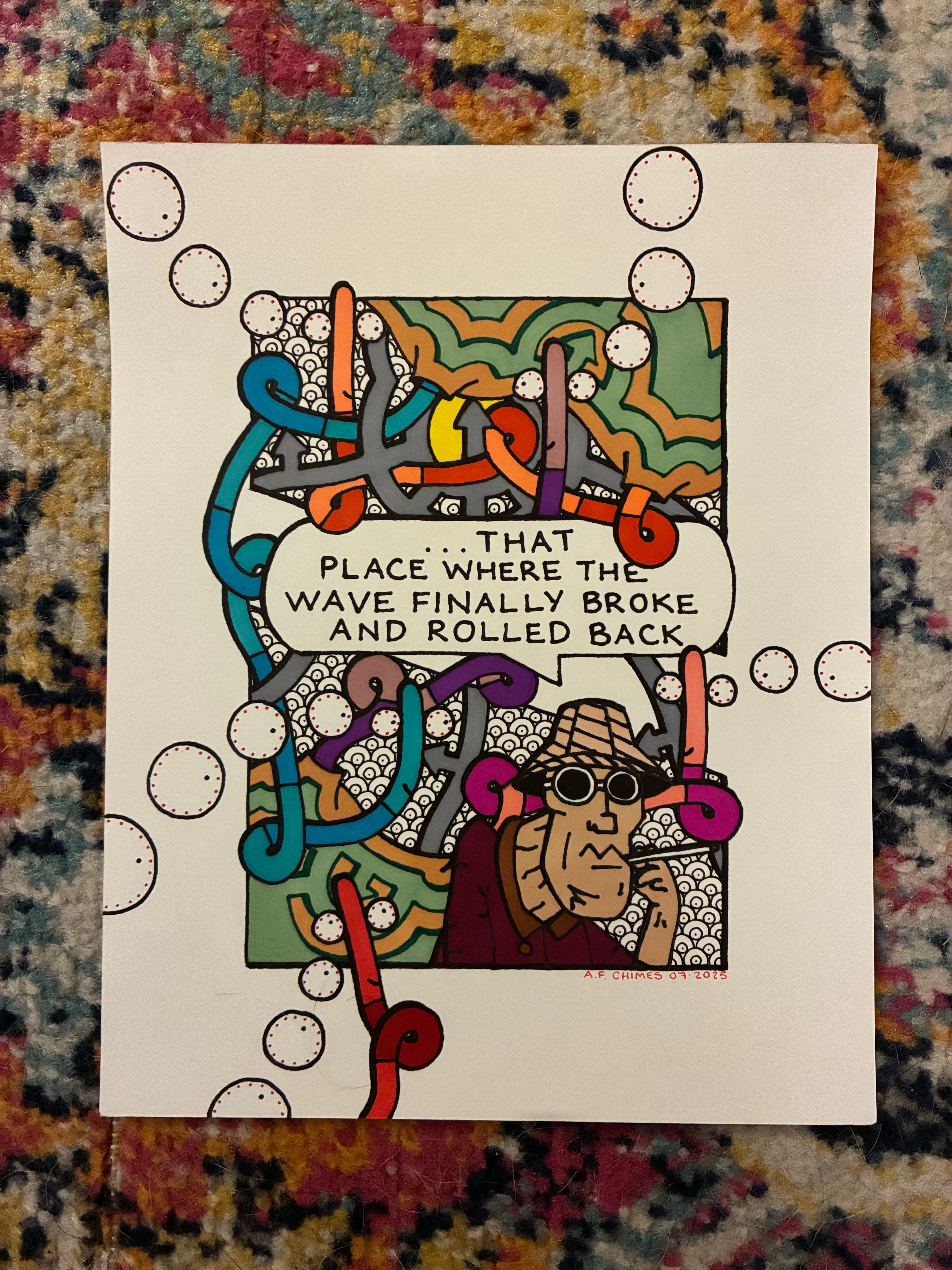 Vegas Spazz (8x10) - Hand Drawn